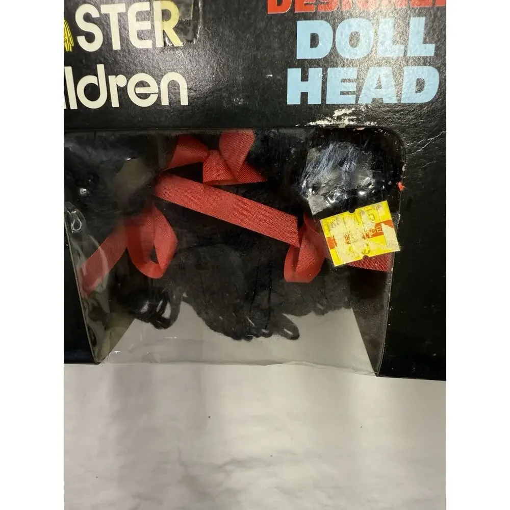 VTG 1985 Foster Children 18” Doll Head Esther Lee Foster Black Hair Brown Eyes